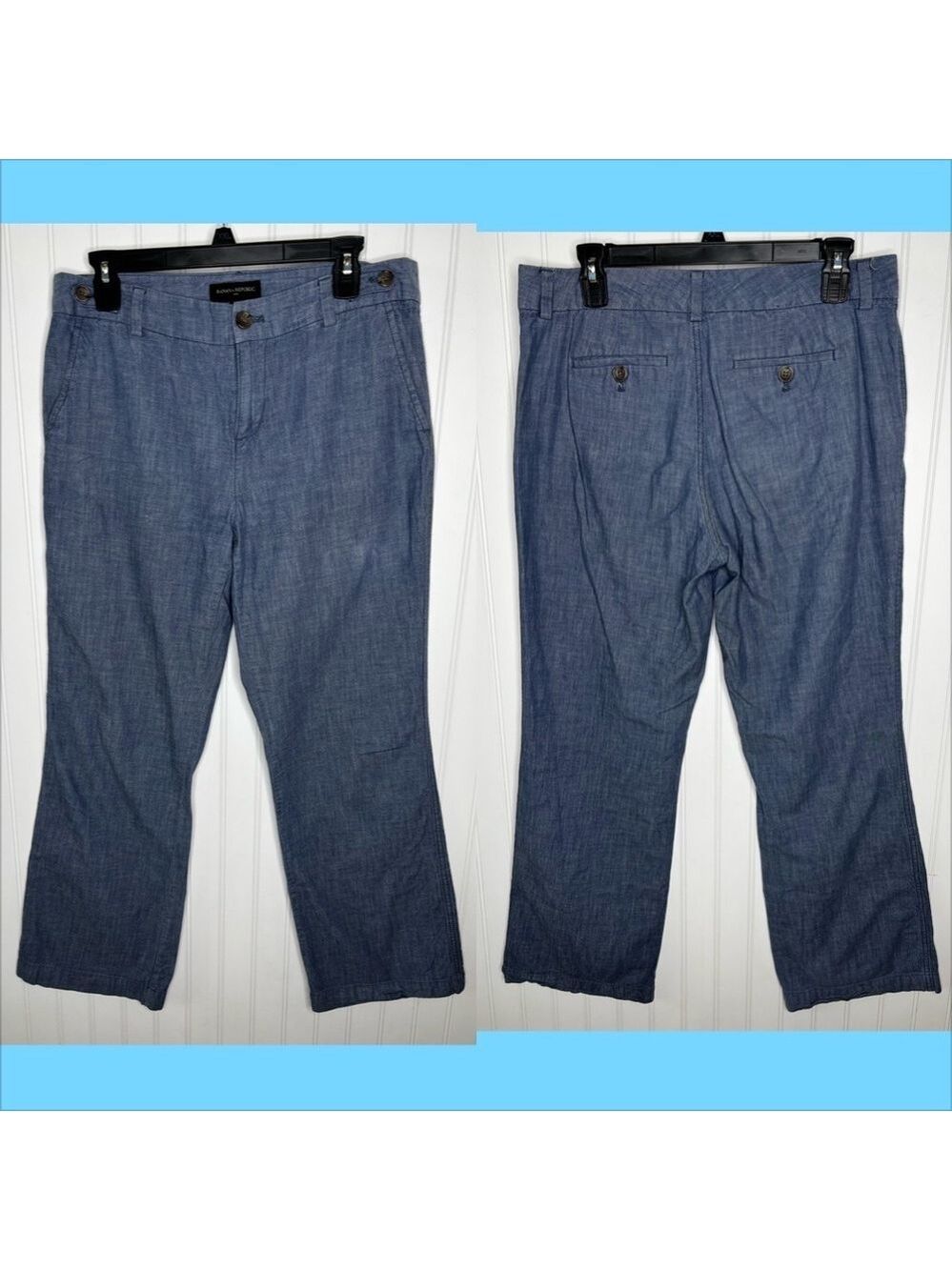 Banana Republic Cotton Trousers Size 8